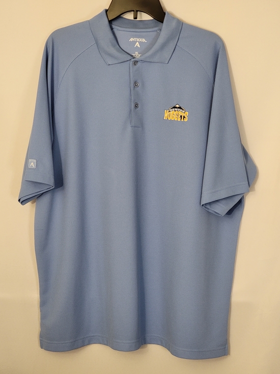 Antigua Other - Antigua Men’s Denver Nuggets Light Blue Short-Sleeve Polo Size XL